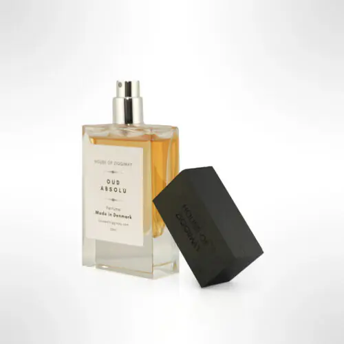 Homepage Oud Absolu perfume bottle with its cap off